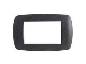 placca 4 posti "millennium" nera - 4 posti - mm.148x84h. (7844.t.n) cod:ferx.fer437868