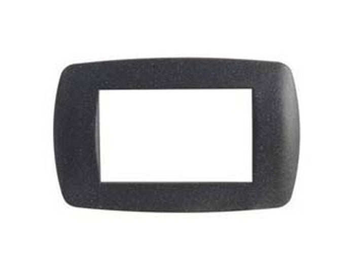 placca 4 posti "millennium" nera - 4 posti - mm.148x84h. (7844.t.n) cod:ferx.fer437868