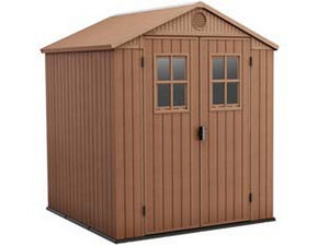 casetta da giardino darwin in evotech+ marrone - cm.190x183x221h cod:ferx.fer444668