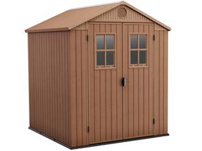 casetta da giardino darwin in evotech+ marrone - cm.190x183x221h cod:ferx.fer444668