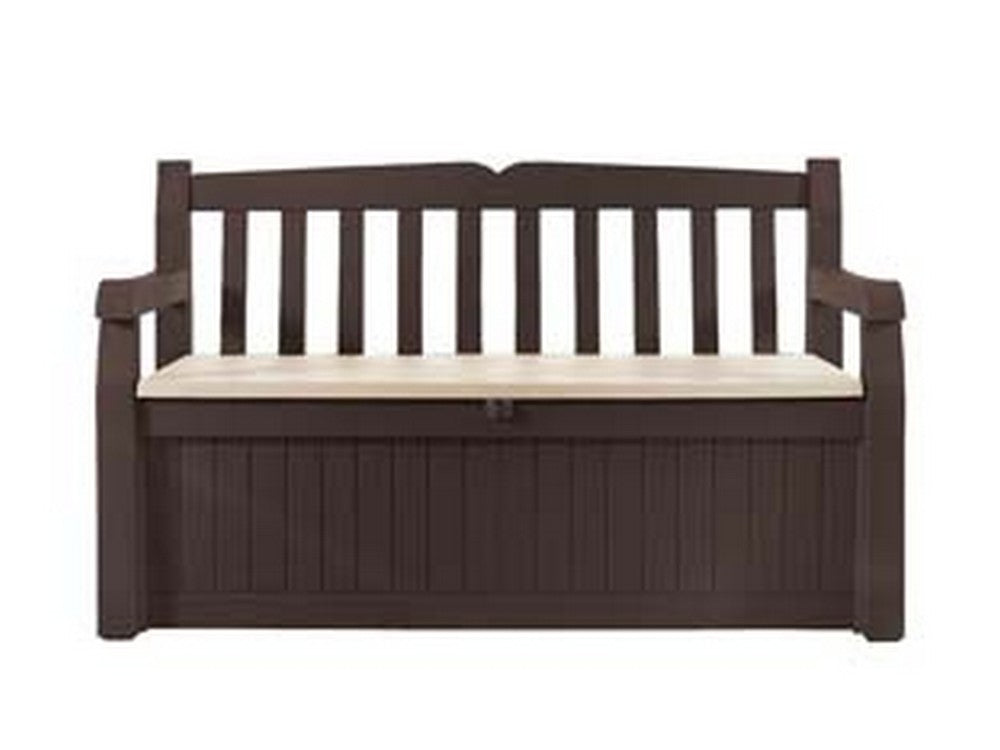 panchina contenitore da giardino eden marrone - cm.140x60x84h cod:ferx.fer444712