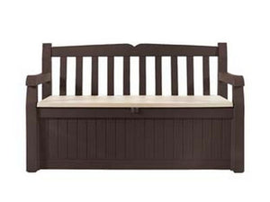 panchina contenitore da giardino eden marrone - cm.140x60x84h cod:ferx.fer444712