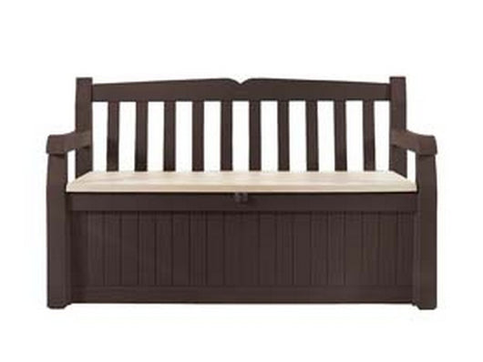 panchina contenitore da giardino eden marrone - cm.140x60x84h cod:ferx.fer444712