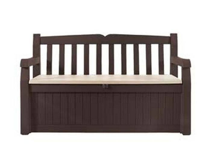 panchina contenitore da giardino eden marrone - cm.140x60x84h cod:ferx.fer444712