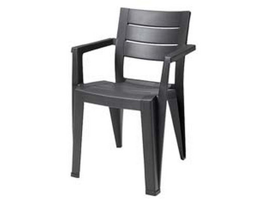sedia da giardino "julie" smooth finish/rezolith graphite - cm.61,5x58,5x79h cod:ferx.fer444781