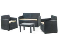salottino 4 pezzi in pe rattan "arena" antracite 4 posti - peso totale kg.43 cod:ferx.fer444866