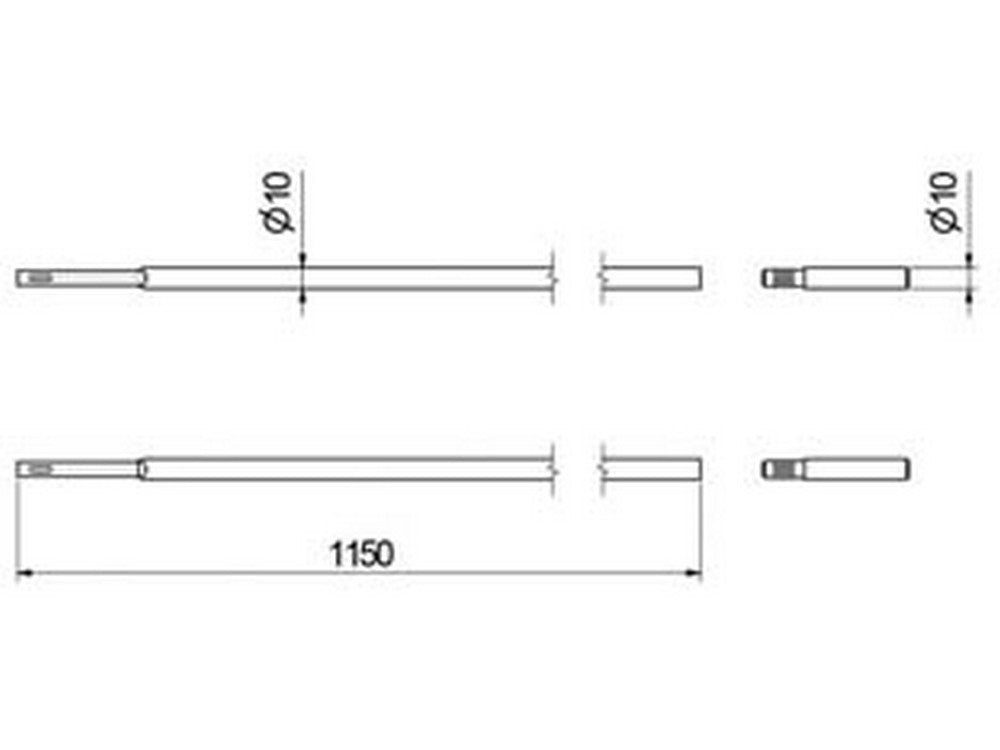 kit aste di collegamento per serrature doppia mappa - ø mm.10x1150 (kas7475 cod:ferx.fer447423