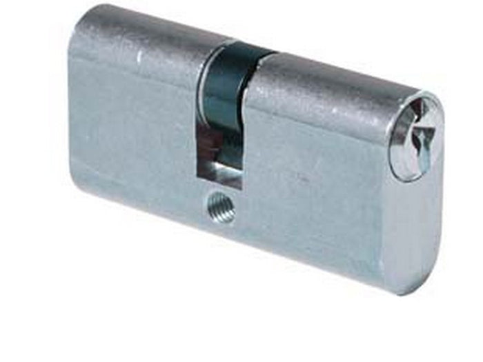 cilindro infilare ovale ottone cromo satinato 2302 - mm.54 centrato (27+27) cod:ferx.fer448956