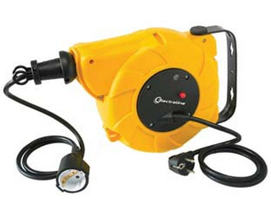 avvolgicavo elettrico automatico fissaggio a parete - prolunga mt.8 + cavo mt.2 h05vv-f sezione 3g1,5 cod:ferx.fer449670