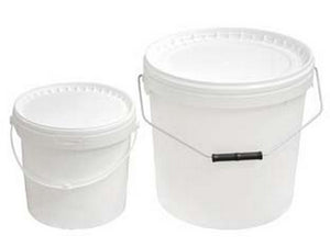 secchio plastica anonimo coperchio bianco lt16 manico ferro zincato cod:ferx.fer452274