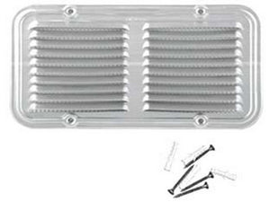 griglia aerazione rettangolare in alluminio - cm.36x14h. cod:ferx.fer452731