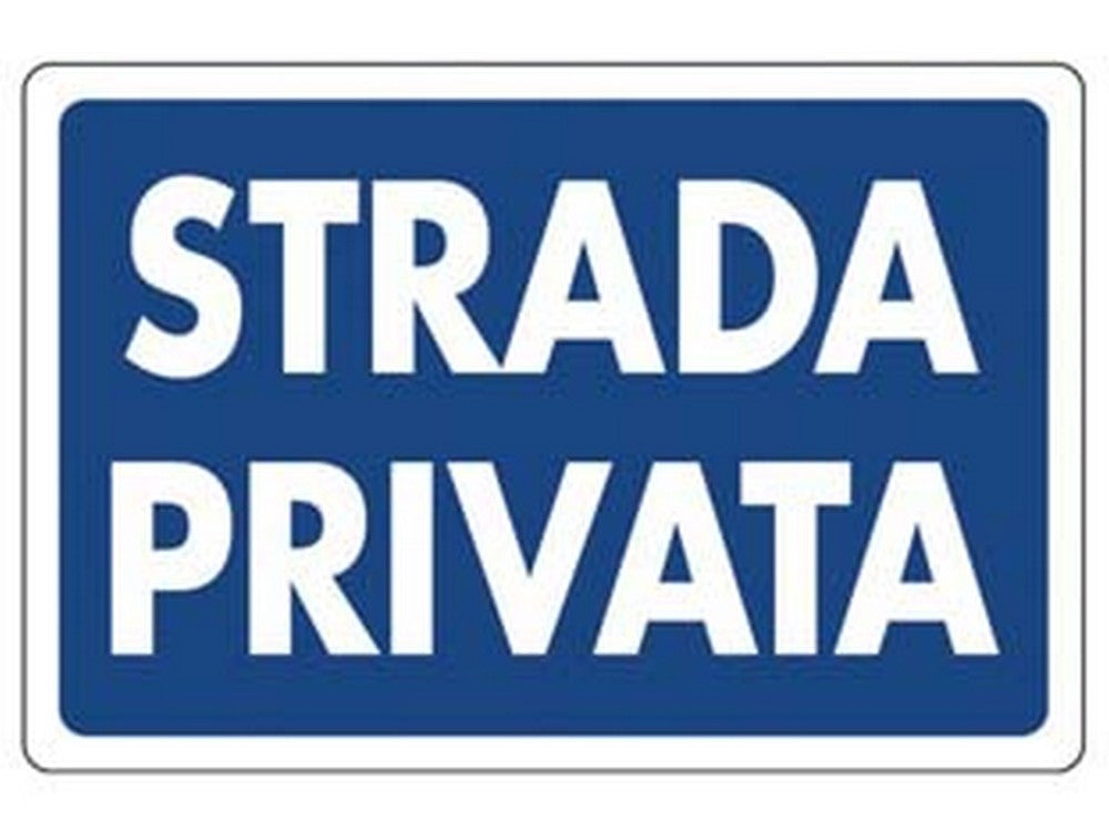 cartello "strada privata" - cm.30x20h.  cod:ferx.fer453233