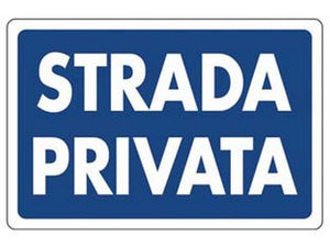 cartello "strada privata" - cm.30x20h.  cod:ferx.fer453233