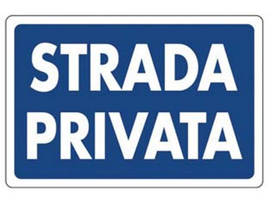 cartello "strada privata" - cm.30x20h.  cod:ferx.fer453233