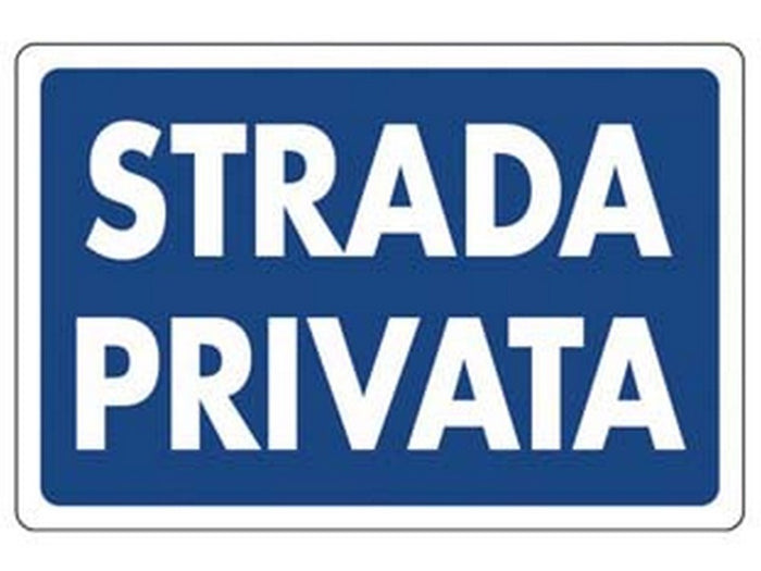 cartello "strada privata" - cm.30x20h.  cod:ferx.fer453233
