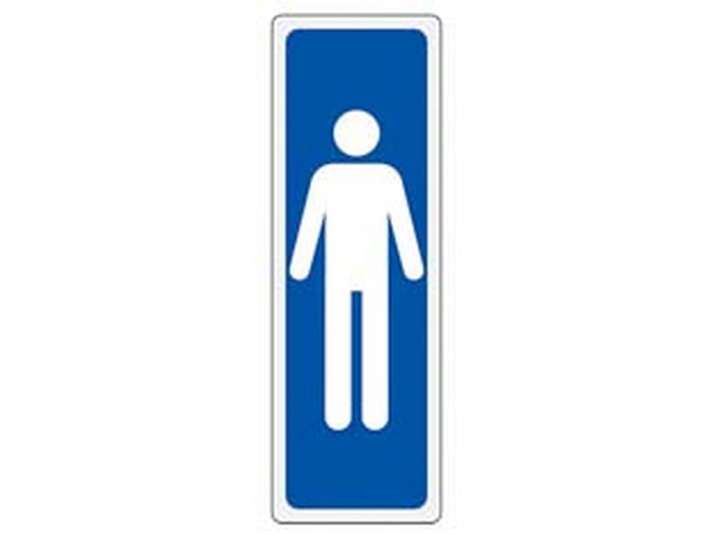 targhetta adesiva "figura uomo" - cm.5x15h. cod:ferx.fer453387