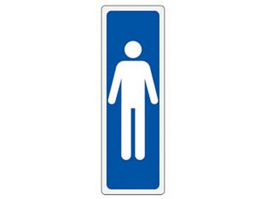 targhetta adesiva "figura uomo" - cm.5x15h. cod:ferx.fer453387