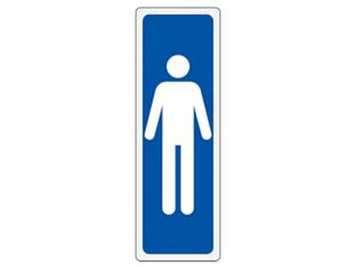 targhetta adesiva "figura uomo" - cm.5x15h. cod:ferx.fer453387