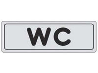 targhetta adesiva "wc" - cm.15x5h. cod:ferx.fer453424