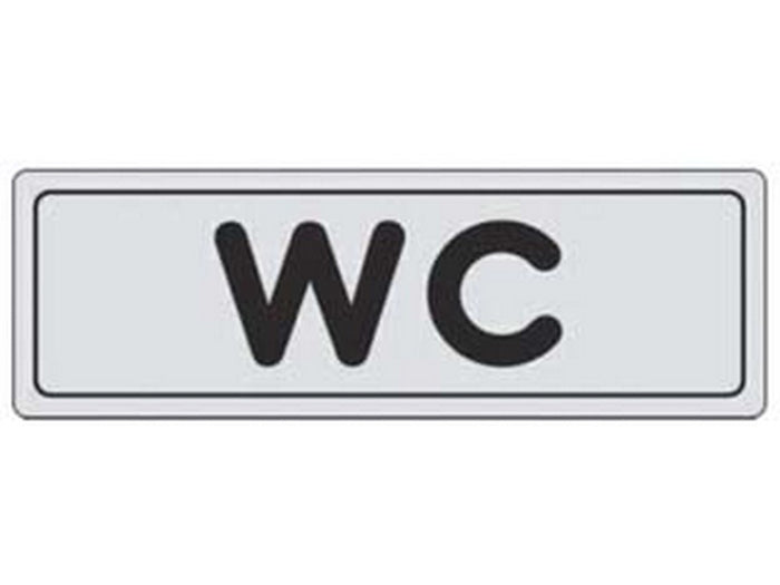 targhetta adesiva "wc" - cm.15x5h. cod:ferx.fer453424