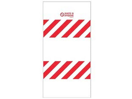 cartello "recinzione cantiere divieto di affissione" - cm.100x180h.  cod:ferx.fer453448