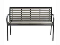 panchina con braccioli in wpc - cm.125x59x81h.  cod:ferx.fer455190