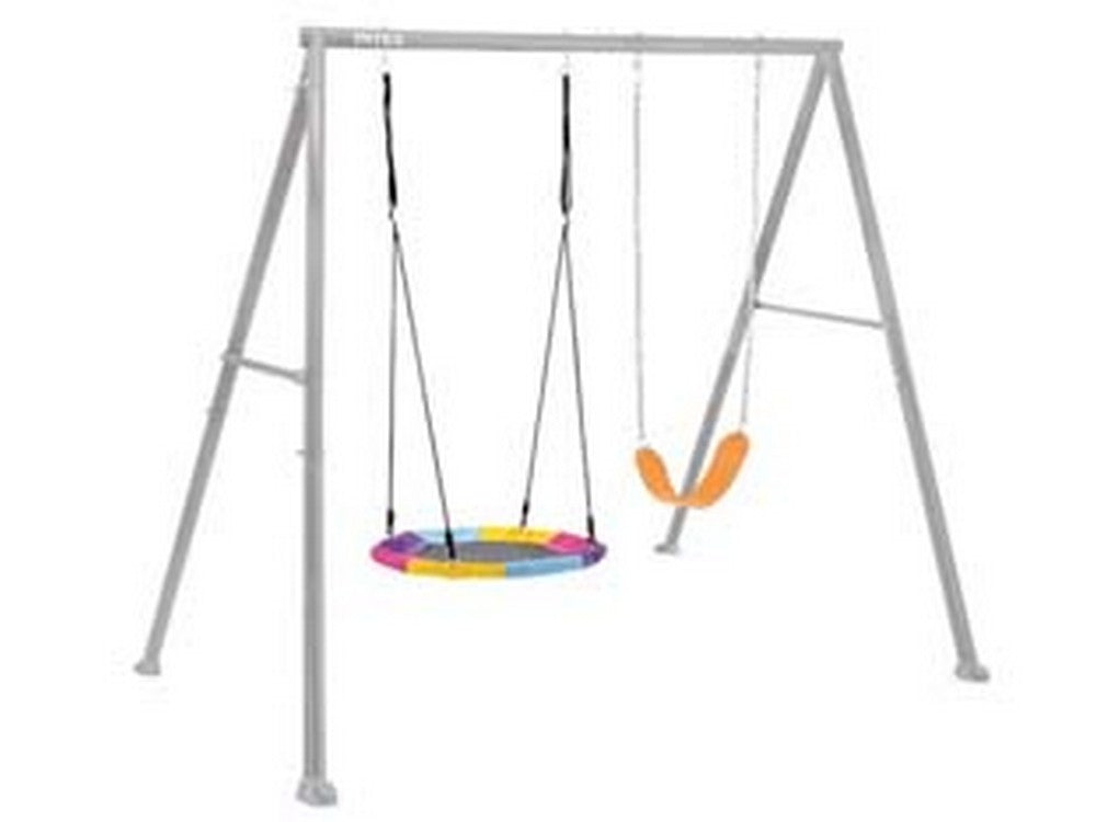 altalena per bambini 2 giochi 3-10 anni cm.254x235x200h. - cm.254x235x200h. - peso kg.26,9 (44126) cod:ferx.fer455893