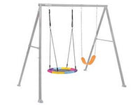 altalena per bambini 2 giochi 3-10 anni cm.254x235x200h. - cm.254x235x200h. - peso kg.26,9 (44126) cod:ferx.fer455893
