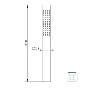 Kit set doccia ottone nero opaco con supporto presa acqua quadro *** confezione 1