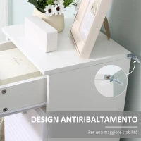 kleankin Mobile Bagno in Legno con Cassetto e Armadietto 1 Anta con Mensole, 35x30x77.5cm