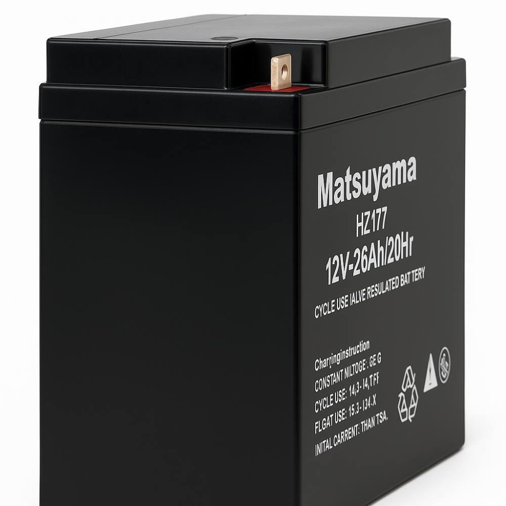 Batteria al piombo matsuyama 12v 26ah hz177 per prestazioni elevate