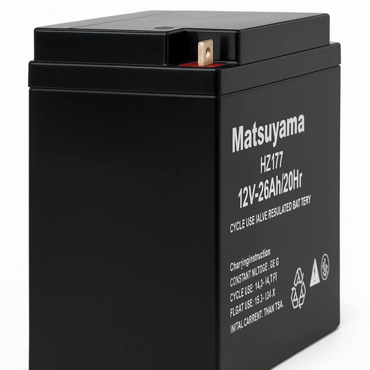 Batteria al piombo matsuyama 12v 26ah hz177 per prestazioni elevate
