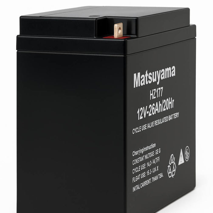 Batteria al piombo matsuyama 12v 26ah hz177 per prestazioni elevate