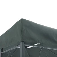 Copertura per Gazebo 4x3 m a 2 Livelli in Poliestere con Cinghie e 10 Fori di Drenaggio, Grigio Antracite