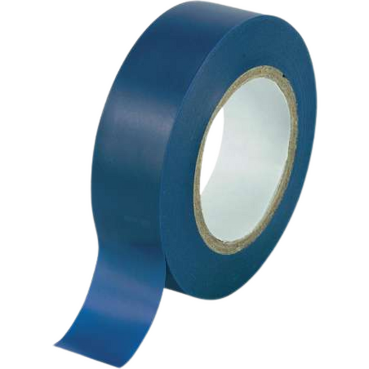 Nastro isolante in pvc autoestinguente raytech per impianti elettrici e cablaggi *** colore blu, dimensioni 19 mm x 2...