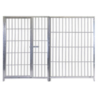 Pannello recinzione con porta cuccioli zincato a caldo da 200xh120 cm