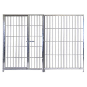Pannello recinzione con porta cuccioli zincato a caldo da 200xh120 cm