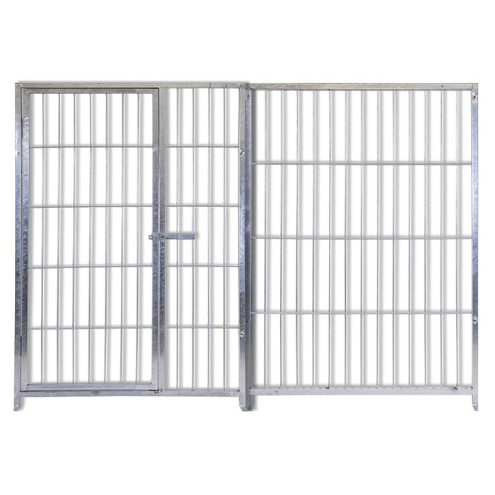 Pannello recinzione con porta cuccioli zincato a caldo da 200xh120 cm