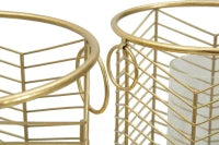 Porta Candela Glam Ring Coppia Cm Ø 23.5X25-19X24