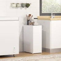 Mobiletto Bagno Salvaspazio a 3 Livelli con Binari Scorrevoli, in Legno, 47x25x66.5 cm, Bianco