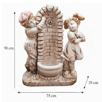 Fontana calcestruzzo cemento senza rubinetto 75x35xh.91cm modello bimbo bimba