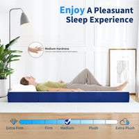 Materasso Pieghevole 120x195x10 cm - RATTANTREE - Soffice Confortevole - Materasso da Campeggio - Materasso da pavimento per ospiti - Materasso da Viaggio