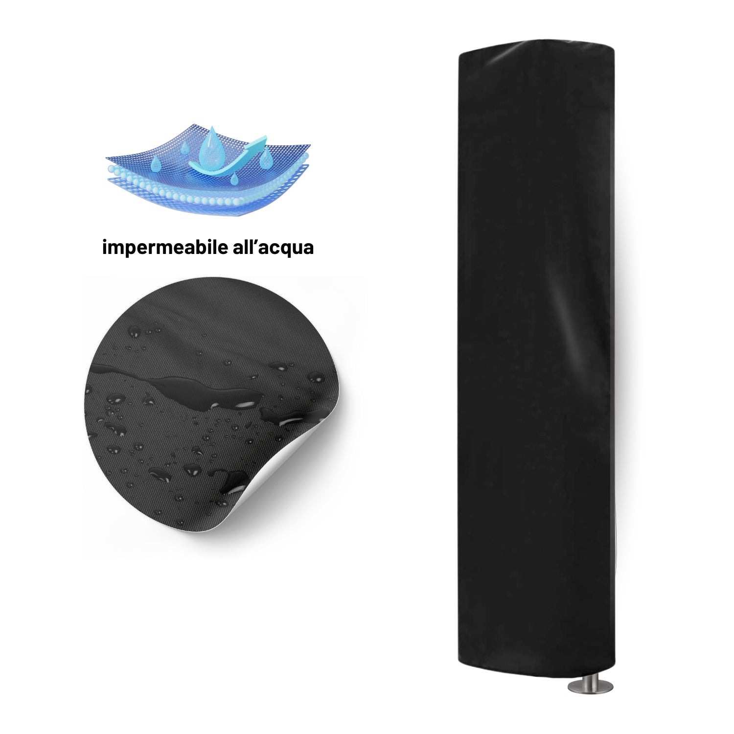 Custodia protettiva doccia esterna impermeabile antivento rivestimento anti uv *** modello sunny, confezione 1