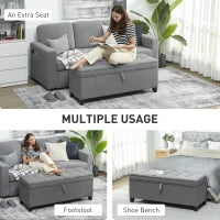 Banco di Archiviazione con 2 Cerniere di Sicurezza Tappo Ribaltabile per Camera Salotto 120x40x48 cm Grigio Scuro