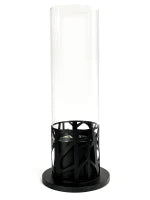 E-STYLO Biocamino da terra moderno dal design elegante e compatto, perfetto per creare un’atmosfera calda e accogliente in qualsiasi ambiente domestico, 20.3cm X 20.3cm H. 50cm