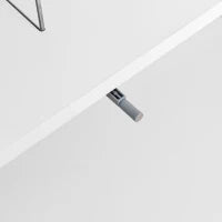 Tavolino da caffè bianco lucido con 4 inserti in vetro, 2 cassetti e 2 vani aperti, Bianco