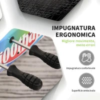 Calcio Balilla con 2 Tabelloni Segnapunti, in Legno, Acciaio Inox e Plastica, 86.5x43.5x63 cm, Multicolore