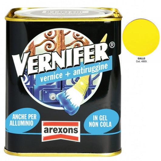 Vernifer giallo brillante 750 ml arexons vernice + antiruggine