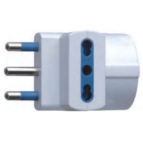 Adattatore triplo attacco grande bianco schuko 16 ampere ecova