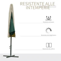 Copertura per Ombrellone Impermeabile, Copri Ombrellone da Giardino Antistrappo, Cachi Φ63 x 164cm